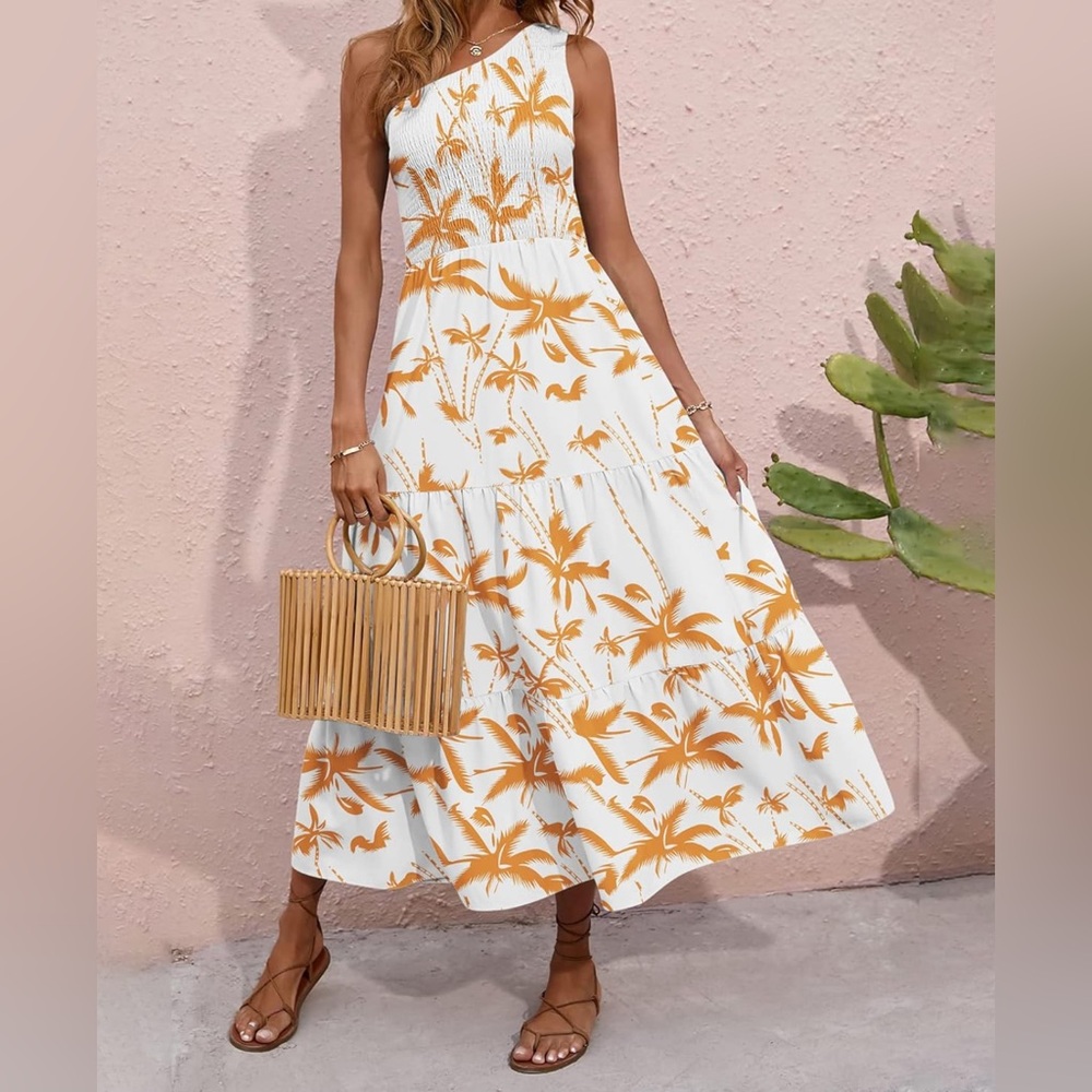 One Shoulder Maxi summer dress